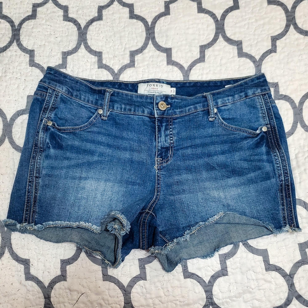 Torrid Distressed Jean Shorts